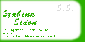 szabina sidon business card